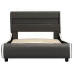 vidaXL Cadre de lit avec LED Anthracite Similicuir 90x200 cm