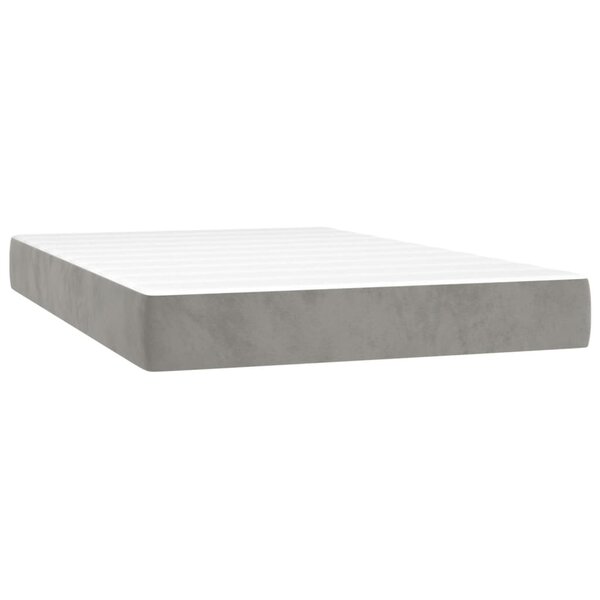 vidaXL Matelas de lit à ressorts ensachés fermeté moyenne Gris clair 120x200x20 cm
