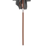 vidaXL Parasol avec mât en bois 150 x 200 cm Anthracite