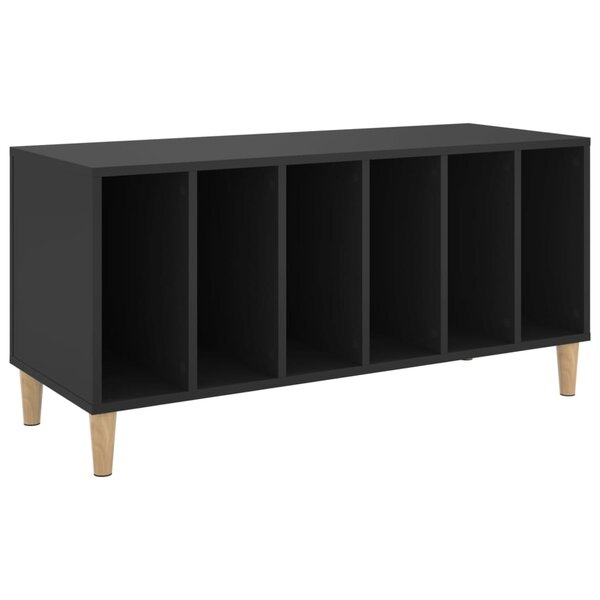 vidaXL Armoire à disques noir 100x38x48 cm bois d'ingénierie