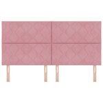 vidaXL Tête de Lit LED Rose Ensemble de 3 Rose Housse 180 cm USB-C