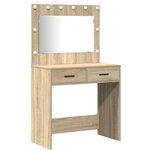 vidaXL Ensemble de Table de Maquillage 2 pièces Chêne Sonoma
