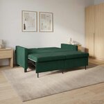 vidaXL Canapé-Lit Vert foncé Tissu