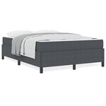 vidaXL Cadre de lit Gris foncé 140 x 200 cm Tissu en velours côtelé