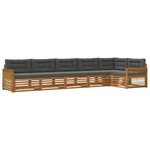 vidaXL Ensemble de canapés d'extérieur 6 pc Naturel et Anthracite