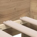 vidaXL Lit d'appoint Chêne artisanal 90 x 190 cm Bois d'ingénierie