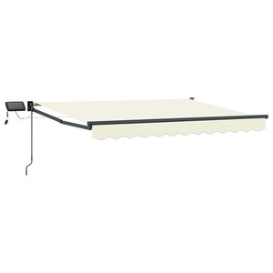 vidaXL Store rétractable manuel avec LEDs 3 x 2 5 m