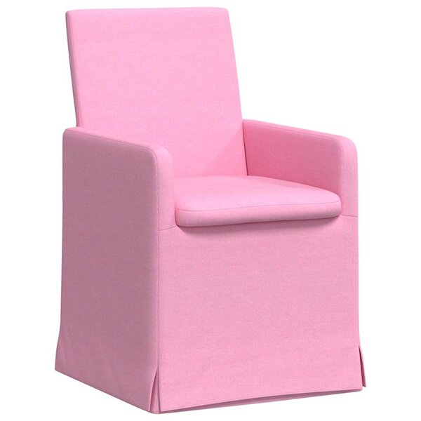 vidaXL Chaises de salle à manger 2 pc Tissu Rose 57 x 68 x 94 cm