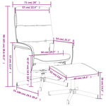 vidaXL Fauteuil inclinable de massage et repose-pied gris clair tissu
