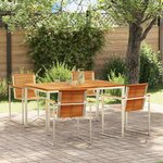 vidaXL Ensemble de salle à manger pour jardin 5 Pièces