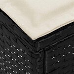 vidaXL Pouf de Jardin 2 Pièce Noir et Crème 38 x 38 x 45 cm Rotin PE