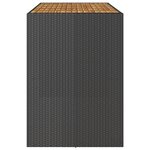 vidaXL Table de jardin et dessus en bois d'acacia noir résine tressée