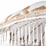 vidaXL Parasol balinais 260 Crème 210-220 cm Coton et bois massif