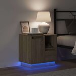 vidaXL Cabinet de chevet avec tiroir Chêne sonoma 50 x 34.5 x 50 cm.