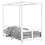 vidaXL Cadre de lit pour enfant blanc 80x160 cm bois de pin massif