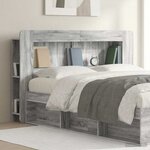vidaXL Cabinet de Tête de Lit Sonoma gris Bois d’ingénierie