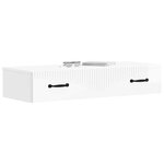 vidaXL Table d'appoint murale 87 5 x 34 5 x 17 cm Bois d'ingénierie
