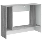 vidaXL Table console Gris Sonoma 101 x 29 x 74 cm Bois d’ingénierie