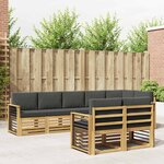 vidaXL Ensemble de canapés d'extérieur 8 Pièces Blanc et anthracite