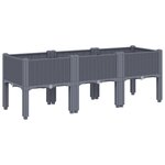 vidaXL Jardinière avec pieds gris 120x40x42 cm PP