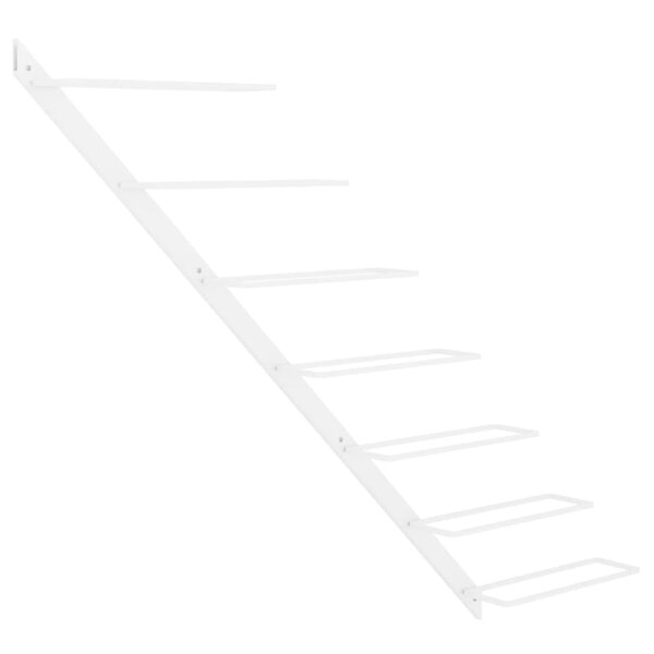 vidaXL Casier à vin mural pour 7 bouteilles Blanc Fer