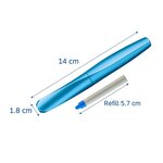Blister de 2 Etuis de 5 cartouches d'encre Griffix pour Roller Bleu PELIKAN
