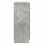 vidaXL Armoire à tiroirs Gris béton 66 x 34 5 x 87 cm