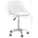 Vidaxl chaise pivotante de salle à manger blanc similicuir