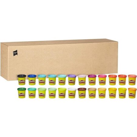 Play-doh - pack de 24 pots de 84 grammes de pâte a modeler atoxique pour enfants - des 2 ans