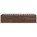 vidaXL Lit de jour et tiroirs chêne marron 90x200cm bois d'ingénierie