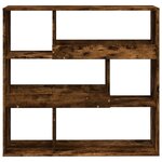 vidaXL Bibliothèque/Séparateur de pièce chêne fumé 100x33x94 5 cm