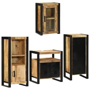 vidaXL Ensemble de mobilier de salle de bain Montage mural 4 Pièces