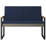 vidaXL Banc extérieur 2 -Seater 107 x 61 x 80 cm polyrotin