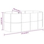 vidaXL Lit surélevé de jardin Acier enduit de poudre 175x100x68cm Vert