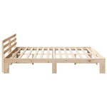 vidaXL Cadre de lit Marron 180 x 200 cm Bois de pin massif