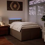 vidaXL Sommier à lattes de lit matelas cappuccino 120x190cm similicuir