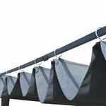 vidaXL Tonnelle et toit Résine tressée 300x300x220cm Gris / anthracite