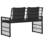 vidaXL Banc extérieur 2 -Seater 116 x 55 x 82 cm Acier et Rattan Poly