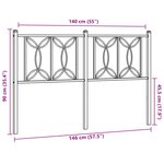 vidaXL Tête de lit métal blanc 140 cm