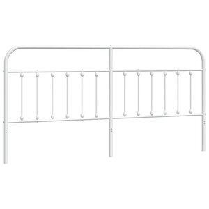 vidaXL Tête de lit métal blanc 193 cm