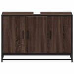 vidaXL Armoire de lavabo de salle de bain chêne marron 90x33x60 cm