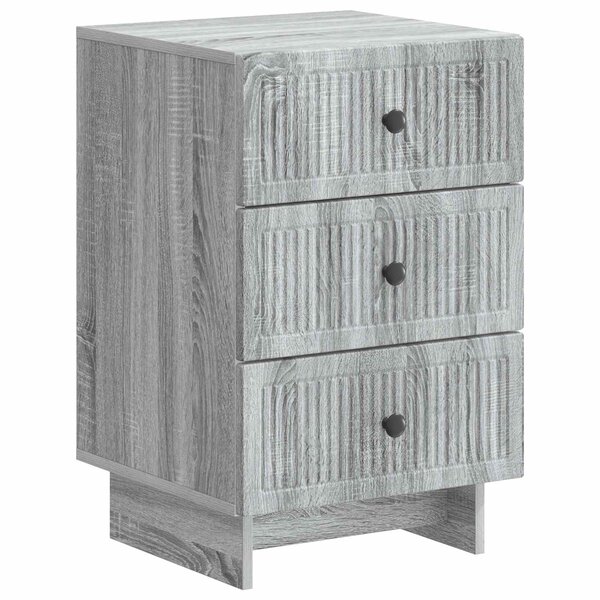 vidaXL Cabinet de chevet avec tiroir Sonoma gris 43 x 41 x 66 5 cm