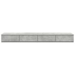 vidaXL Tiroirs de lit Gris Béton 150x36 5x16 5 cm Bois d'ingénierie