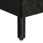 vidaXL Meuble TV noir 70x33x46 cm bois massif de manguier