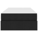 vidaXL Lit avec rangement et matelas Noir 90 x 200 cm Polyester