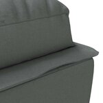 vidaXL Chaise longue de massage avec coussins gris foncé tissu