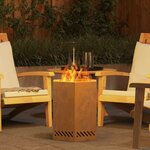 vidaXL Foyer sans fumée Marron 38 x 38 x 51 cm Acier Corten