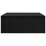 vidaXL Table basse Chêne noir 80 x 80 x 31 cm Bois d'ingénierie