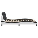 vidaXL Cadre de lit sans matelas blanc et noir 180x200 cm similicuir