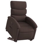 vidaXL Fauteuil inclinable électrique marron foncé tissu